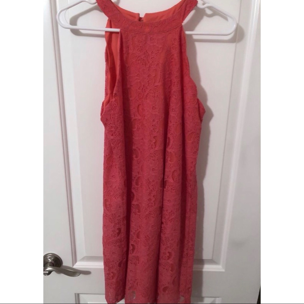 Coral Lace Dress